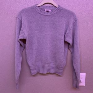 Grayish blue knit sweater